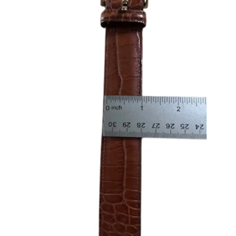 Trafalgar Mock Alligator Embossed Italian Leather Belt 32/80